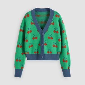 Cider cherry print cardigan